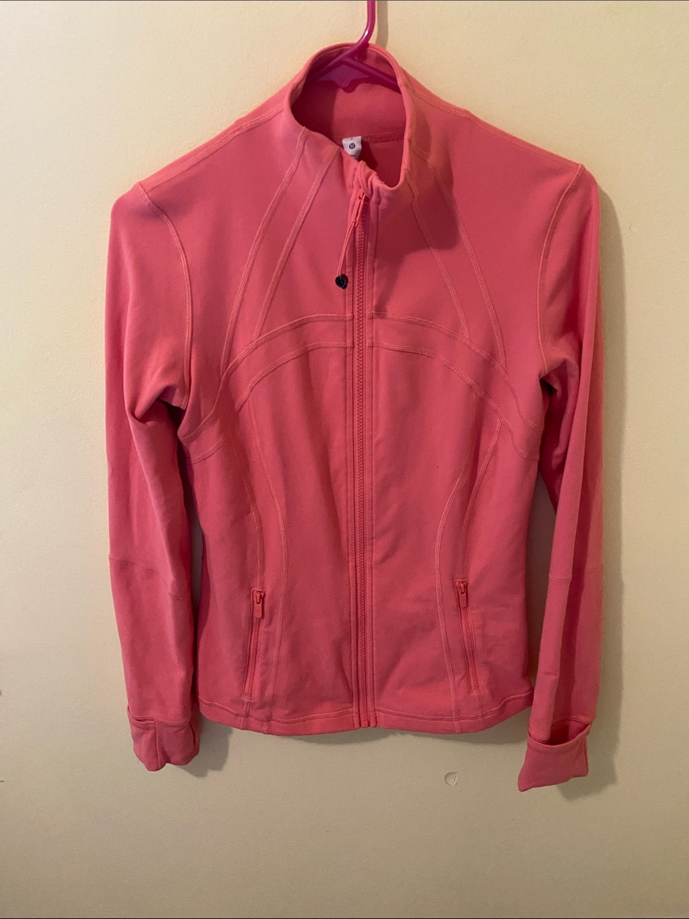 lululemon athletica coral pink full-zip utility jacket